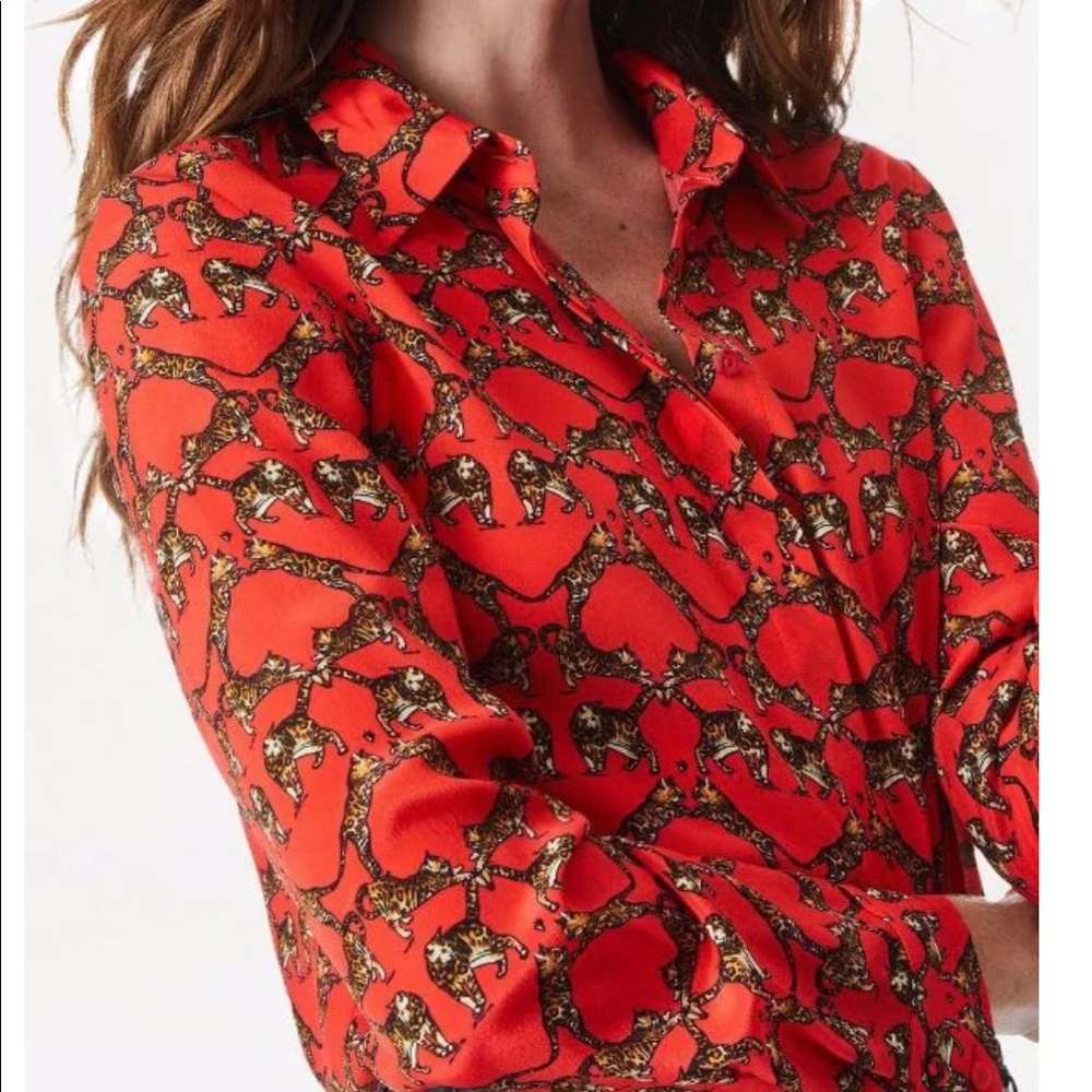 ALICE AND OLVIA CAT PRINT SHIRT